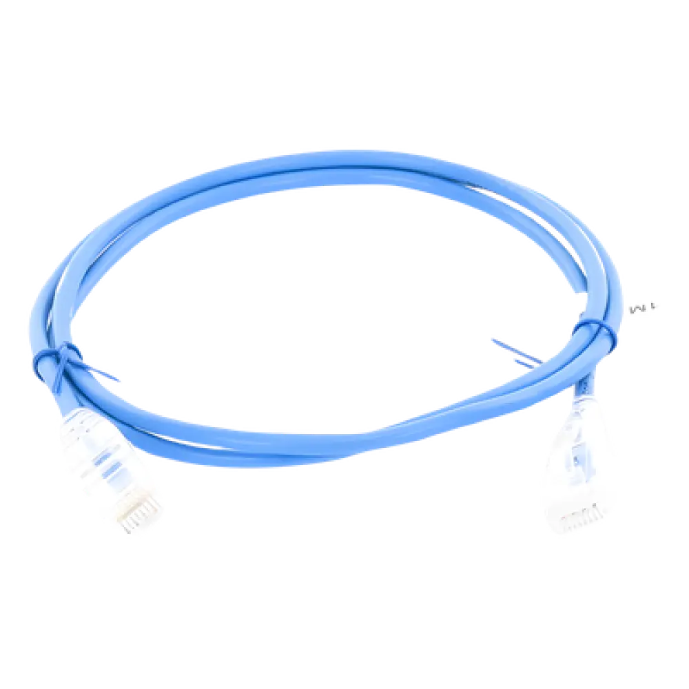 Cable de Parcheo Slim UTP / Cat6A / 1 Metro (3.28 Pies) / 28 AWG / Azul