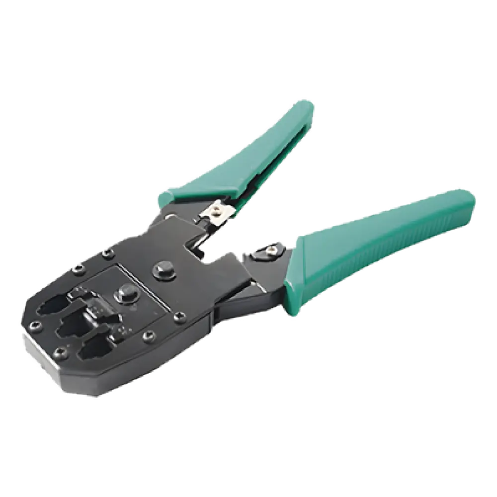 Pinzas Ponchadoras / RJ11-RJ12-RJ45 / Cat5e-Cat6-Cat6a / 4-6-8 Conductores / Corte y Pelado Integrados