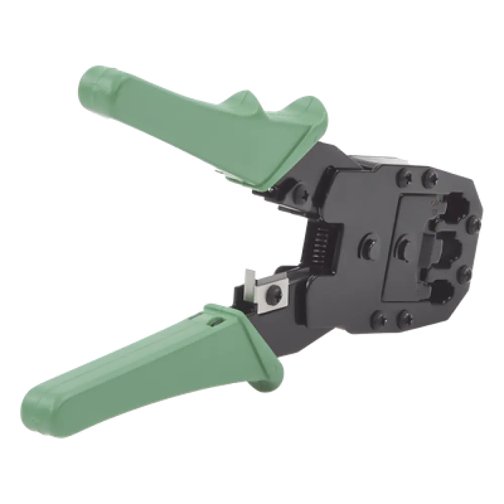 Pinzas Ponchadoras / RJ11-RJ12-RJ45 / Cat5e-Cat6-Cat6a / 4-6-8 Conductores / Corte y Pelado Integrados