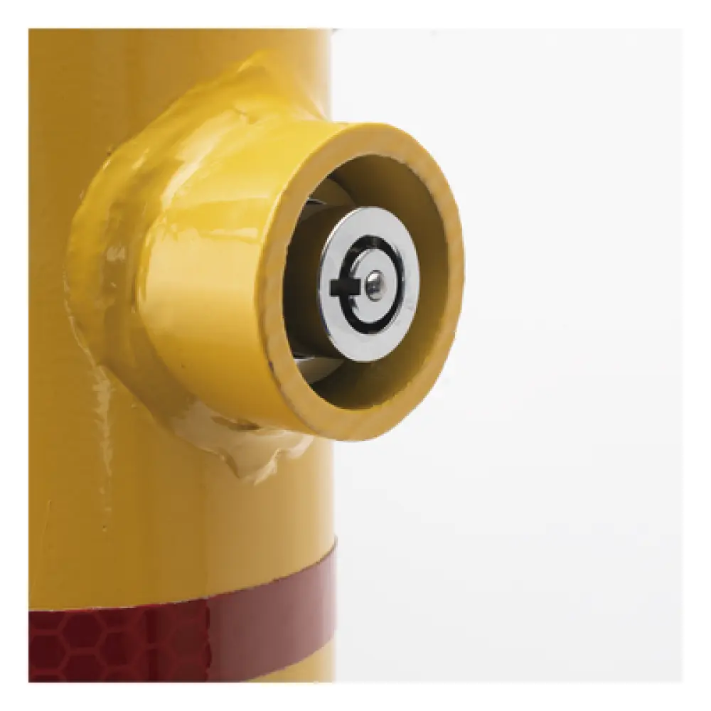 Bolardo Retráctil / Acero de Alta Resistencia / 60 x 900 mm / Llave de Seguridad / Bandas Reflejantes / Uso Exterior