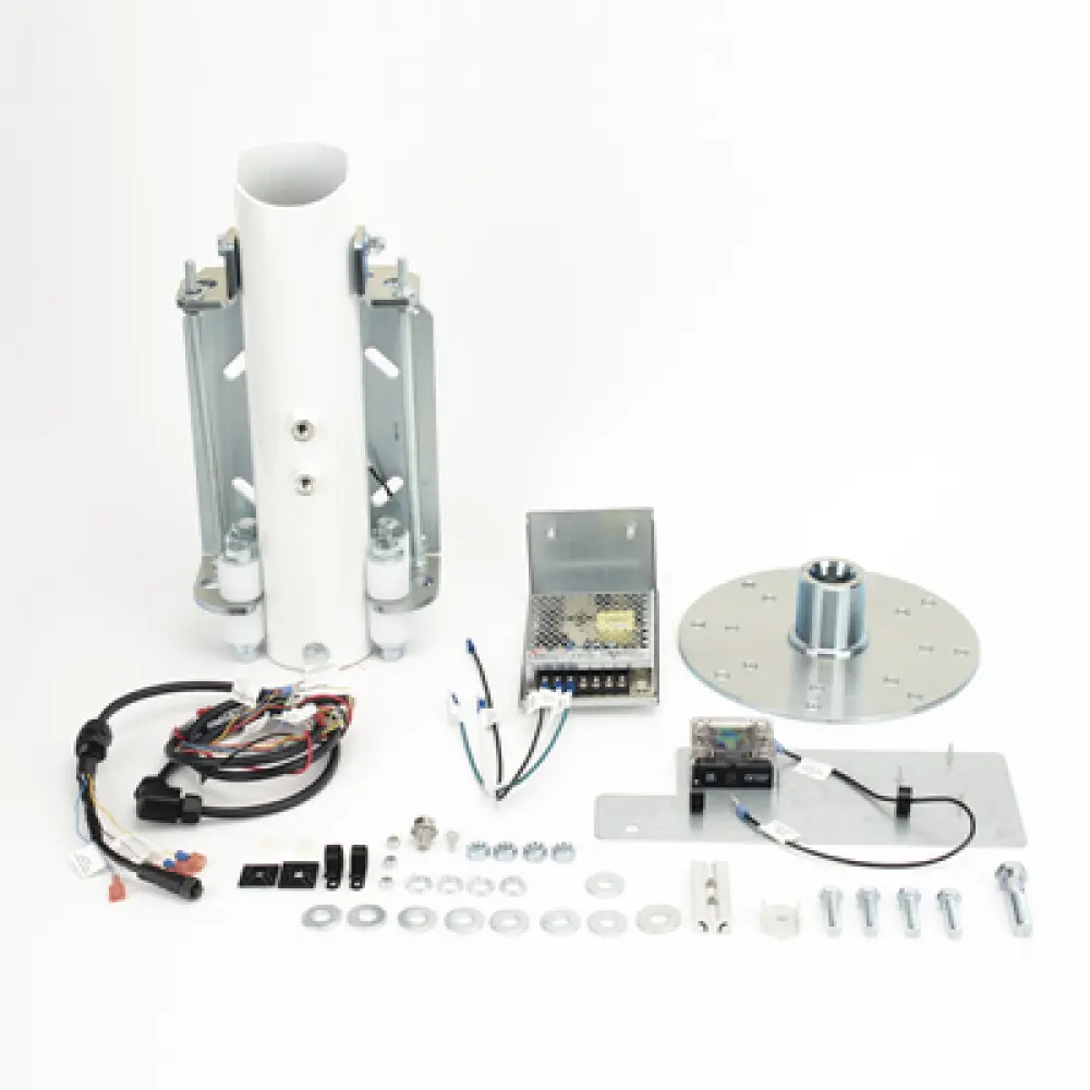 Kit de Instalación Abatible / Brazos Octagonales y Redondos / Soporte Sensores de Borde / Aluminio Resistente / Compatibilidad Múltiples Barreras