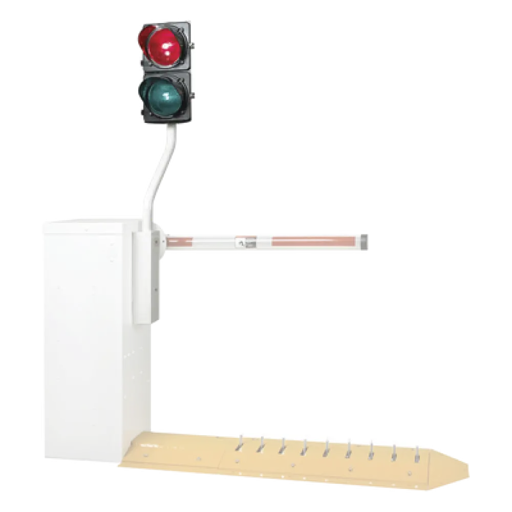 Semáforo LED para Barrera / Rojo/Verde / 12 VDC / Poste 35' (114.8 ft) / Cable 6 ft (19.7 ft) / Sincronización con Ciclo de Barrera