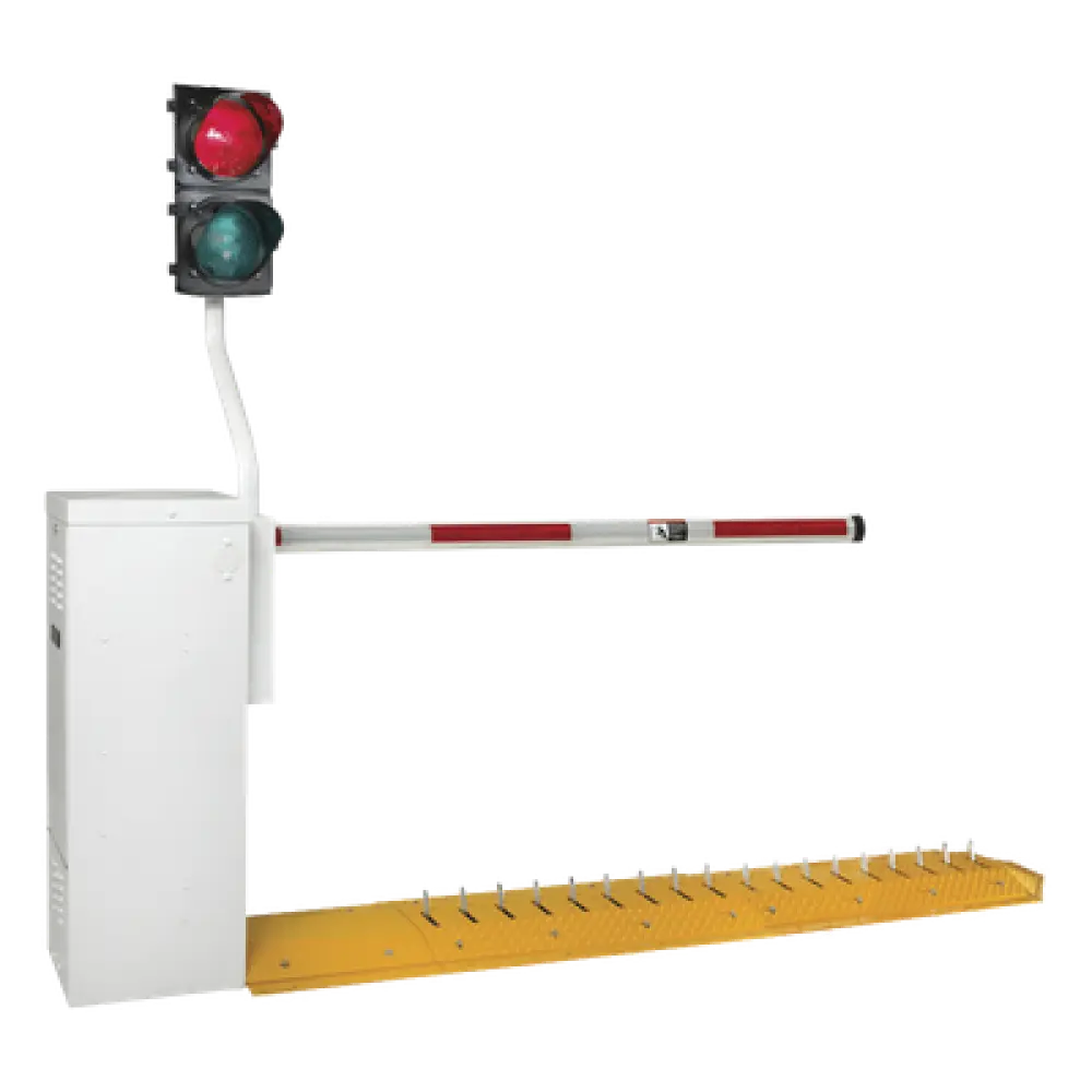 Semáforo LED para Barrera / Rojo/Verde / 12 VDC / Poste 35' (114.8 ft) / Cable 6 ft (19.7 ft) / Sincronización con Ciclo de Barrera