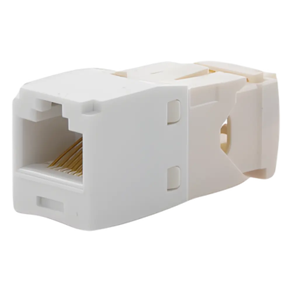 Conector Jack RJ45 / Categoría 6 / 8 Posiciones 8 Cables / Estilo TG / Sin Herramienta Impacto / Color Blanco