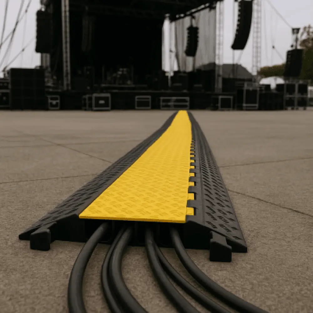 Protector de Cable / 5 Canales / Capacidad 4.6 Toneladas / Canal 38x35 mm / Longitud 90 cm / Rango -45℃ a 60℃
