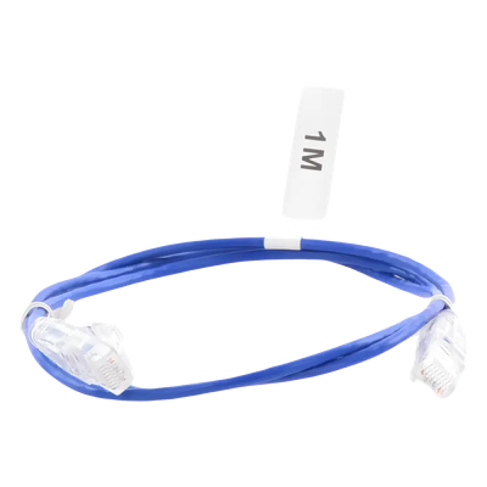 Cable de Parcheo Slim UTP Cat6 / 1 m (3.28 ft) / 28 AWG / Azul / Sin Blindaje / 1 Gbps