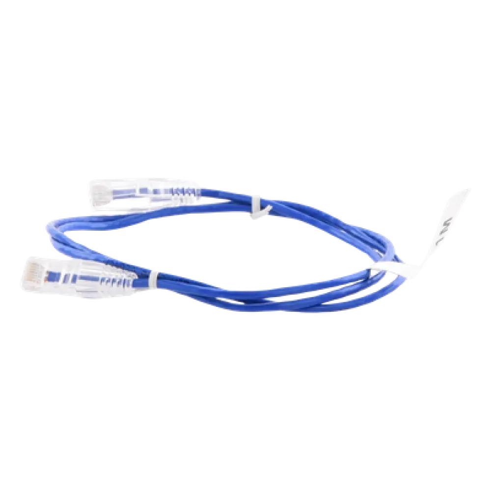 Cable de Parcheo Slim UTP Cat6 / 1 m (3.28 ft) / 28 AWG / Azul / Sin Blindaje / 1 Gbps