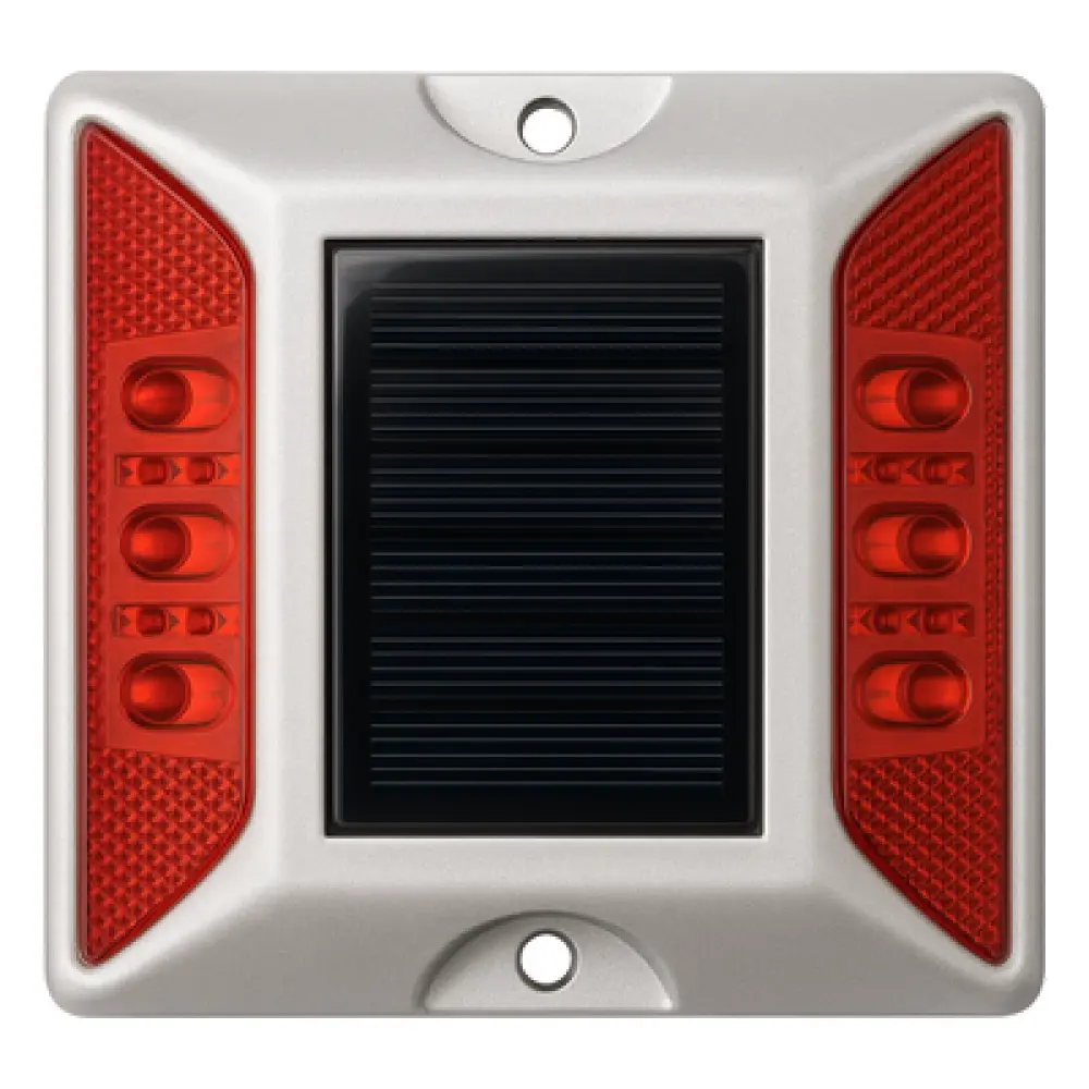 Señalizador Vial Solar / 6 LED Intermitentes / Alcance Visual 800 m (2624.7 ft) / Autonomía 108 h / IP68 / Carga 20000 kg / -25°C a +75°C