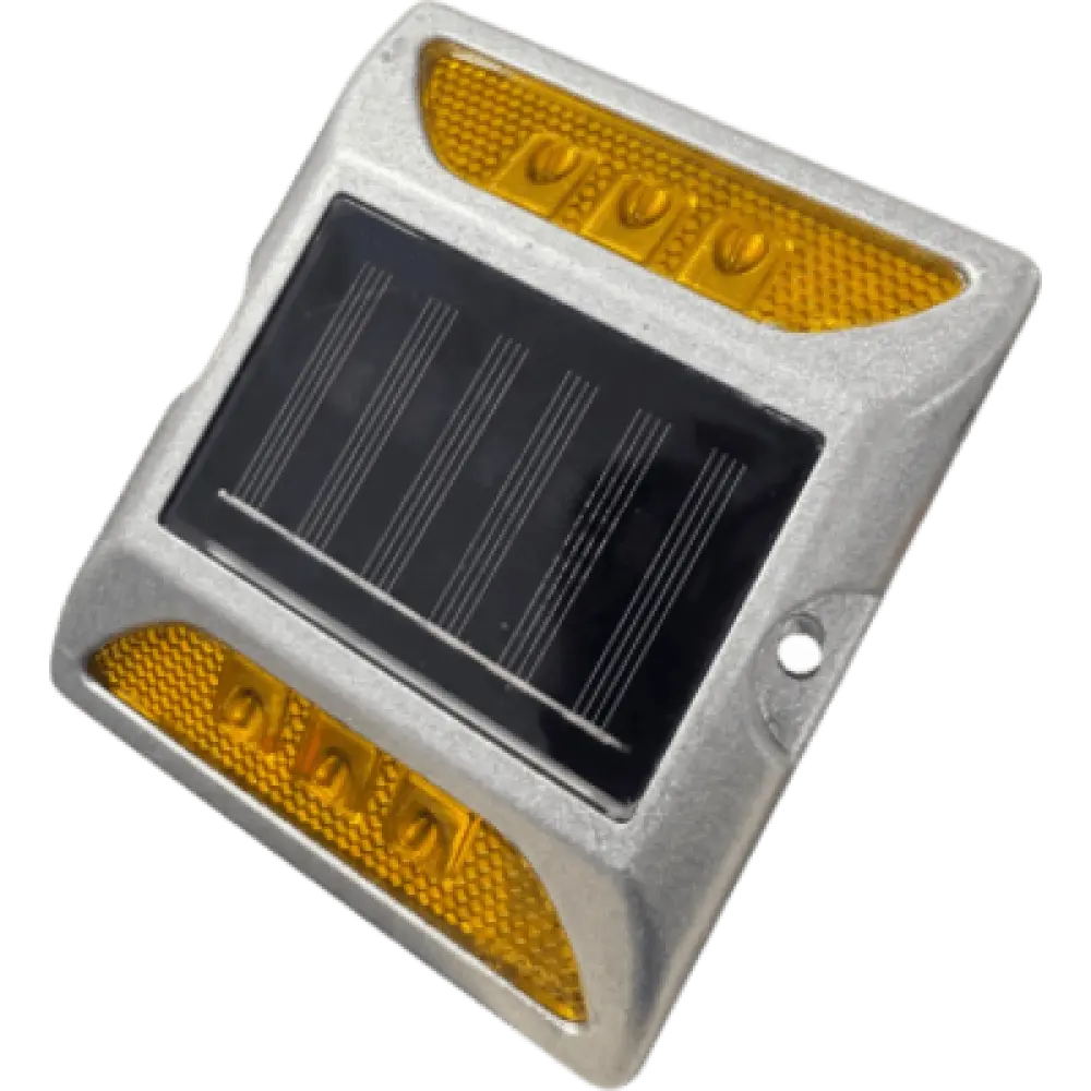 Señalizador Vial Solar / 6 LED Intermitentes / Alcance Visual 800 m (2624.7 ft) / Autonomía 108 h / IP68 / Carga 20000 kg / -25°C a +75°C