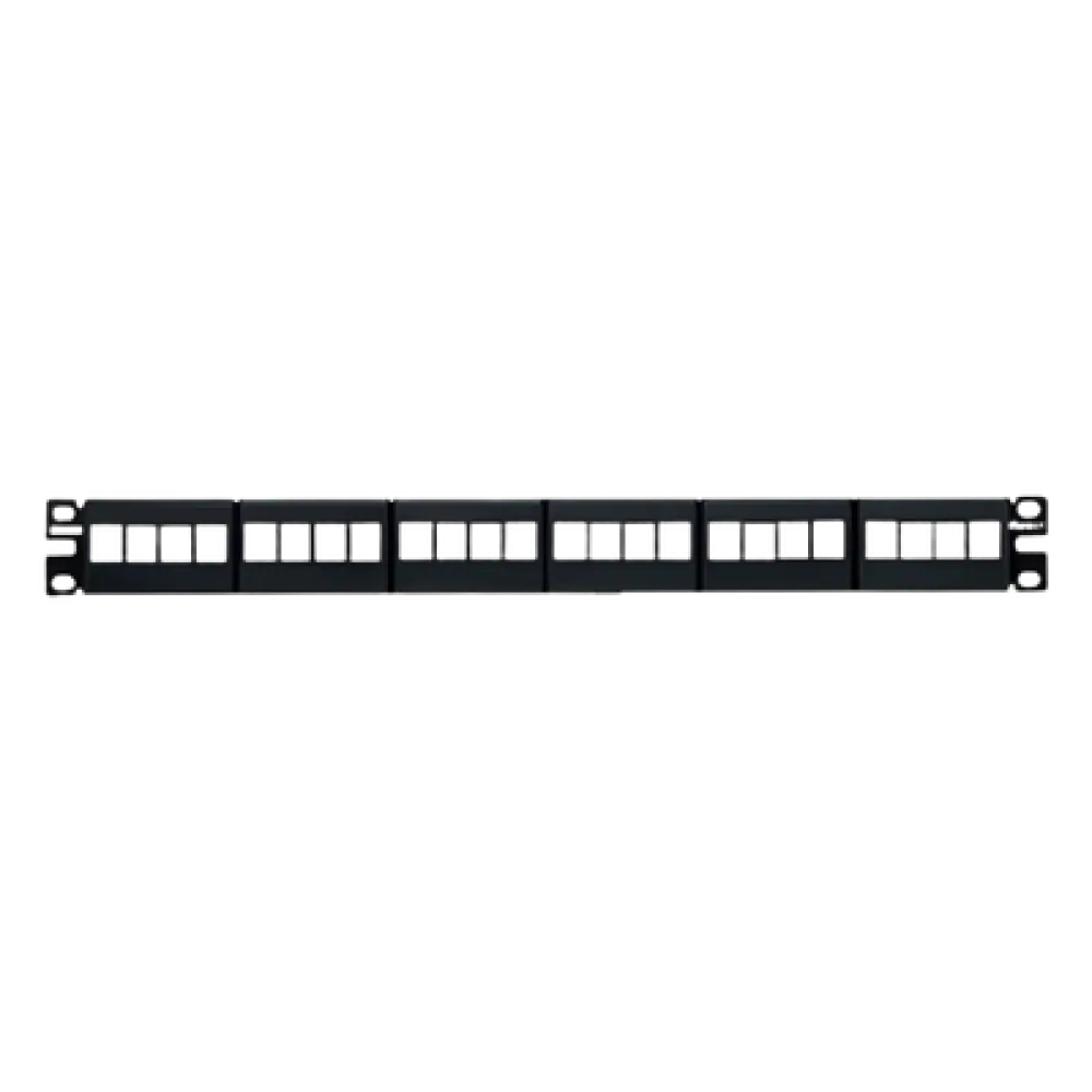 Panel de Parcheo Modular / 24 Puertos / 1UR / Acero Inoxidable / 19' EIA / 1.72' Altura