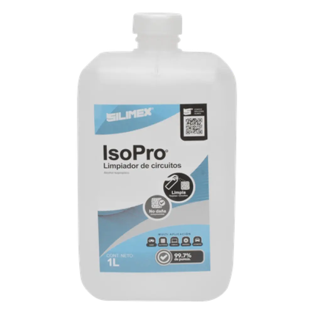 Alcohol Isopropílico / Evaporación Rápida / Capa Anti-Polvo / Envase 1000 mL / Aplicación 15-20 cm