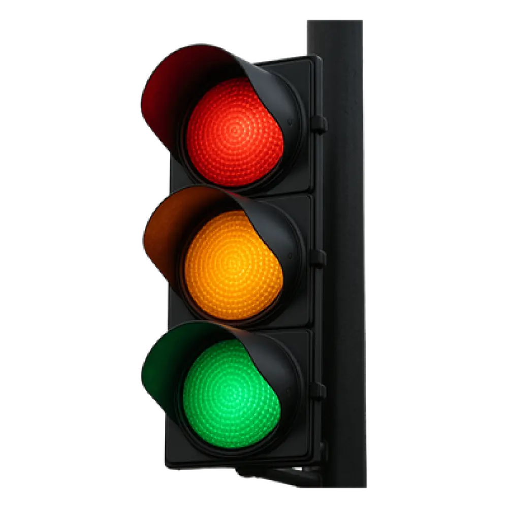 Semáforo de Señalización LED / 3 Colores Rojo-Amarillo-Verde / 204 LEDs por Color / 400-600 cd / 110 VCA / 13 W / IP Hermético