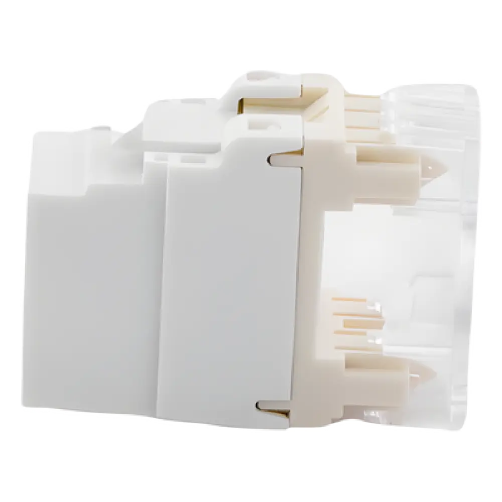 Conector Jack Keystone / Categoría 6 / Terminación 110 Impacto / RJ45 UTP / 250 MHz / Blanco