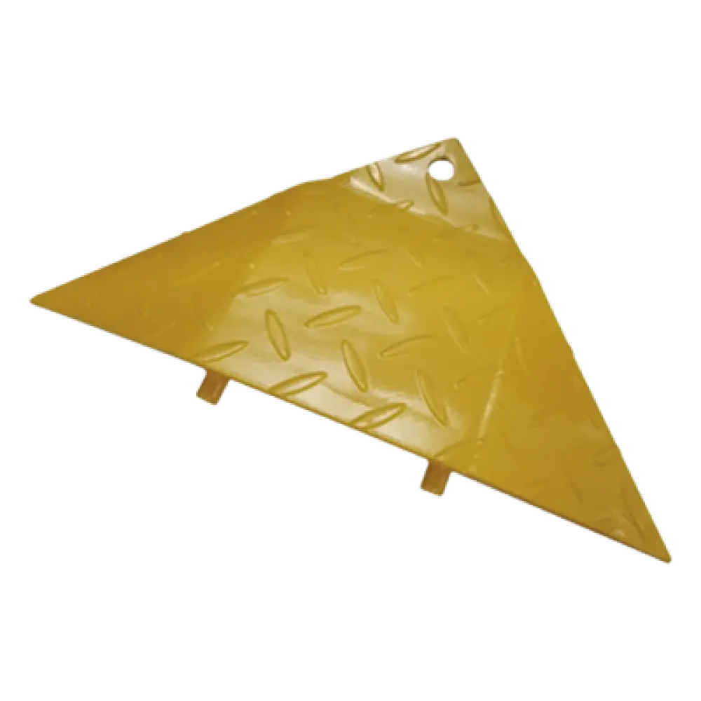Bisel Final para Picos Ponchallantas / Acero Amarillo / 225 x 480 x 45 mm / 0.74 x 1.57 x 0.15 ft