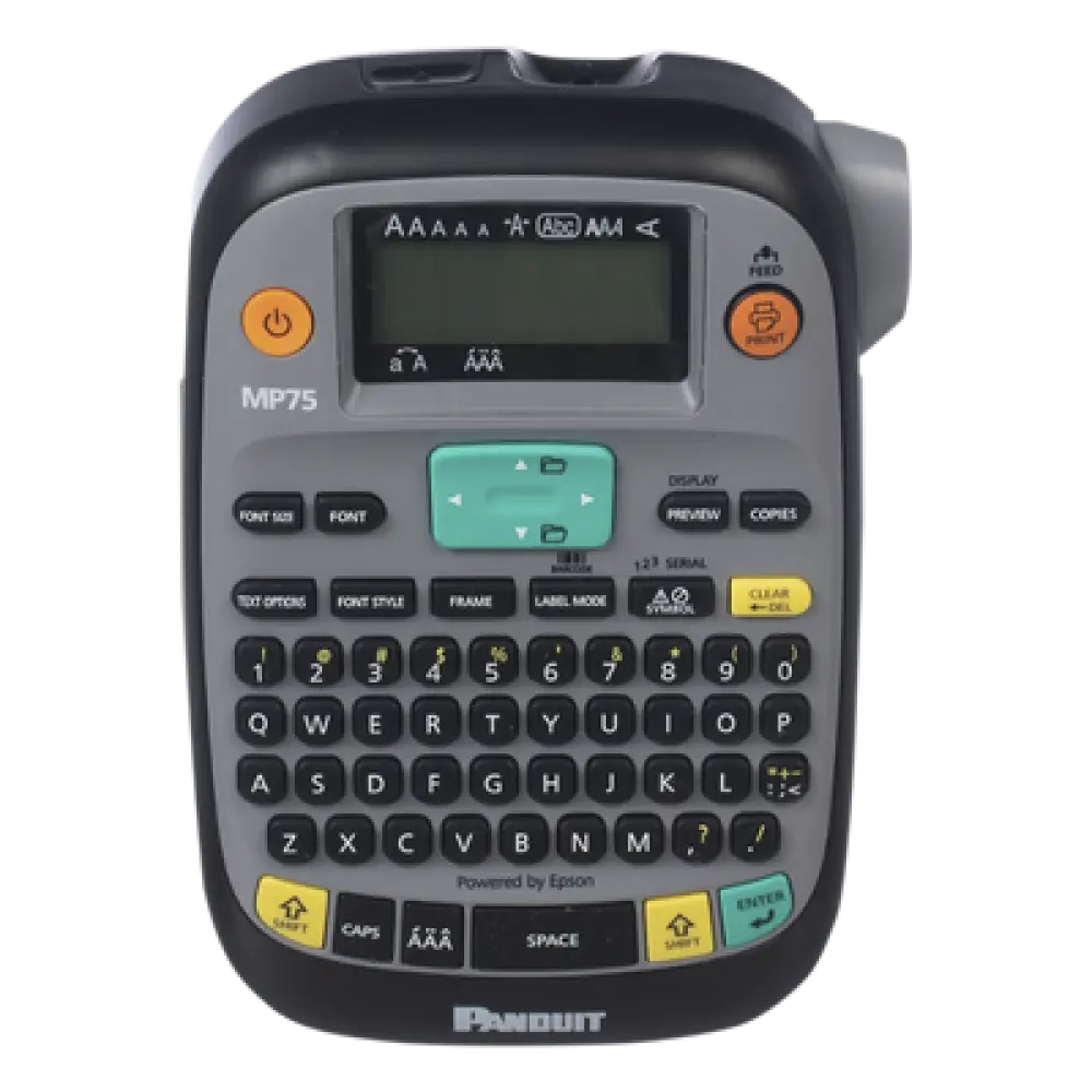 Impresora Etiquetadora Portátil Industrial / 0.75 in (1.91 cm) Ancho Máx / 180 dpi / Teclado QWERTY / LCD Retroiluminada
