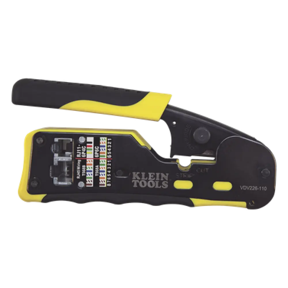 Ponchadora/Pelacables/Cortacables / Conectores Pass-Thru RJ45 / RJ11/RJ12 Estándar / Matraca Ciclo Completo / 28-22 AWG