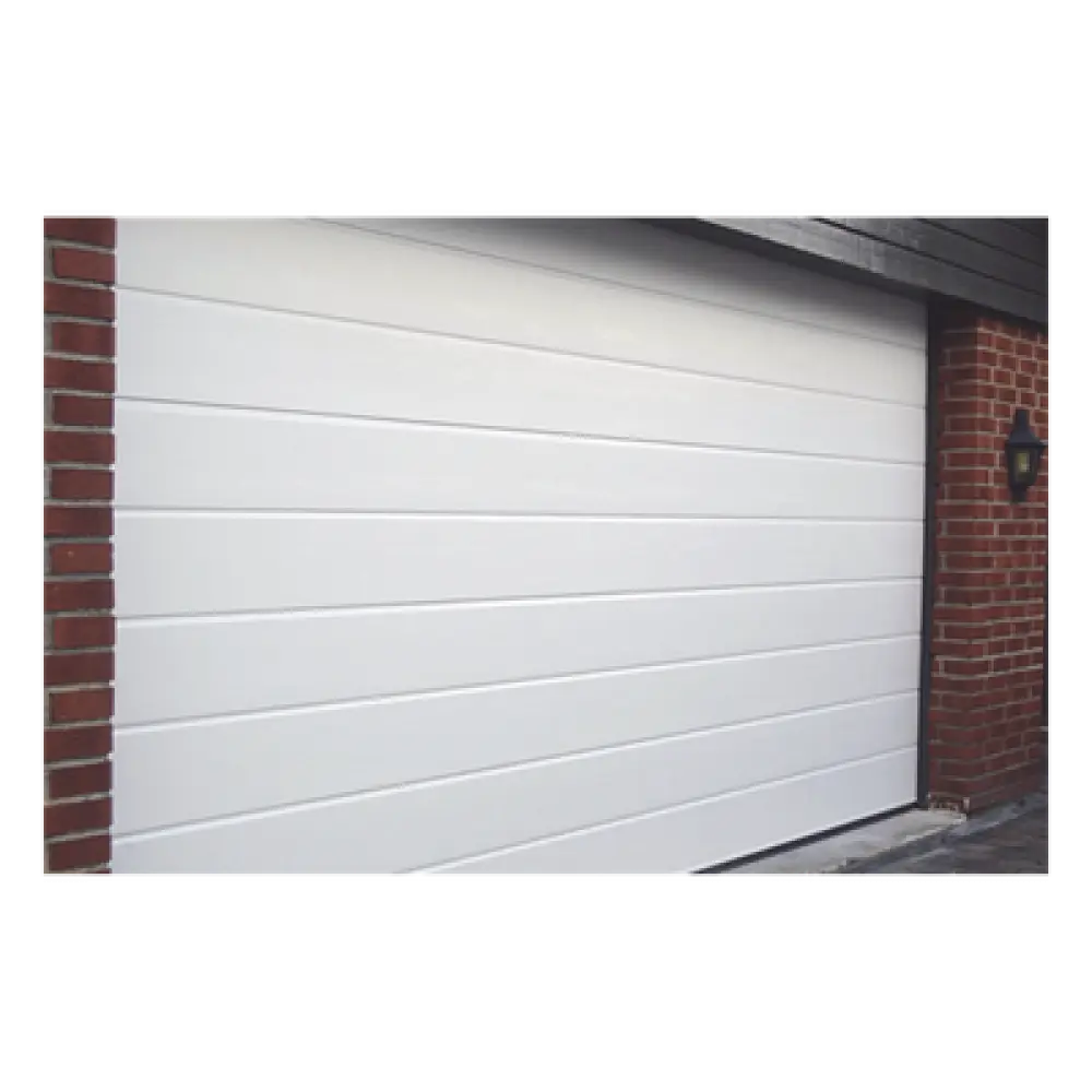Puerta de Garage / Línea Central / Color Blanco / 8×7 pies (2.4×2.1 m) / Aislada / Estilo Americano / 4 Secciones