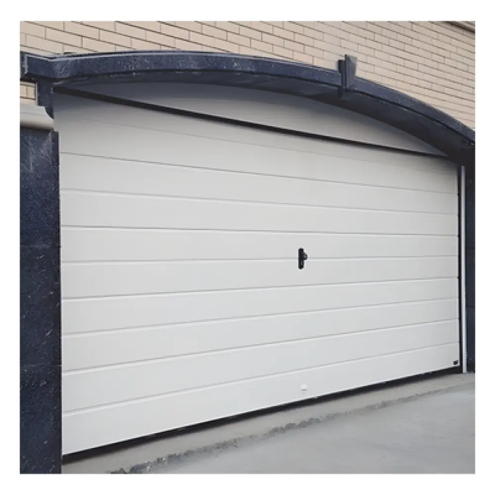 Puerta de Garage / Línea Central / Color Blanco / 8×7 pies (2.4×2.1 m) / Aislada / Estilo Americano / 4 Secciones