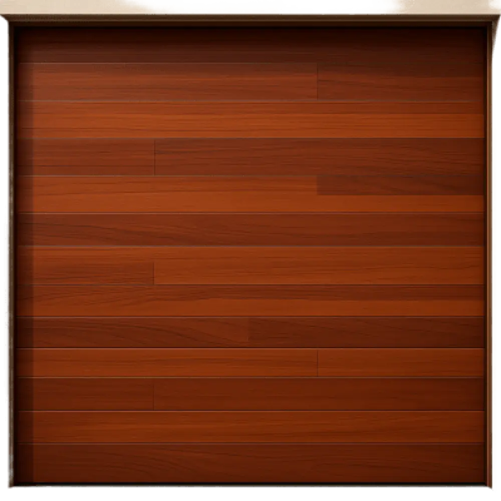 Sección para Puerta de Garage / Panel 18" / Acabado Laminado Premium / Imitación Duela / Café / 16 pies Ancho / Estilo Americano
