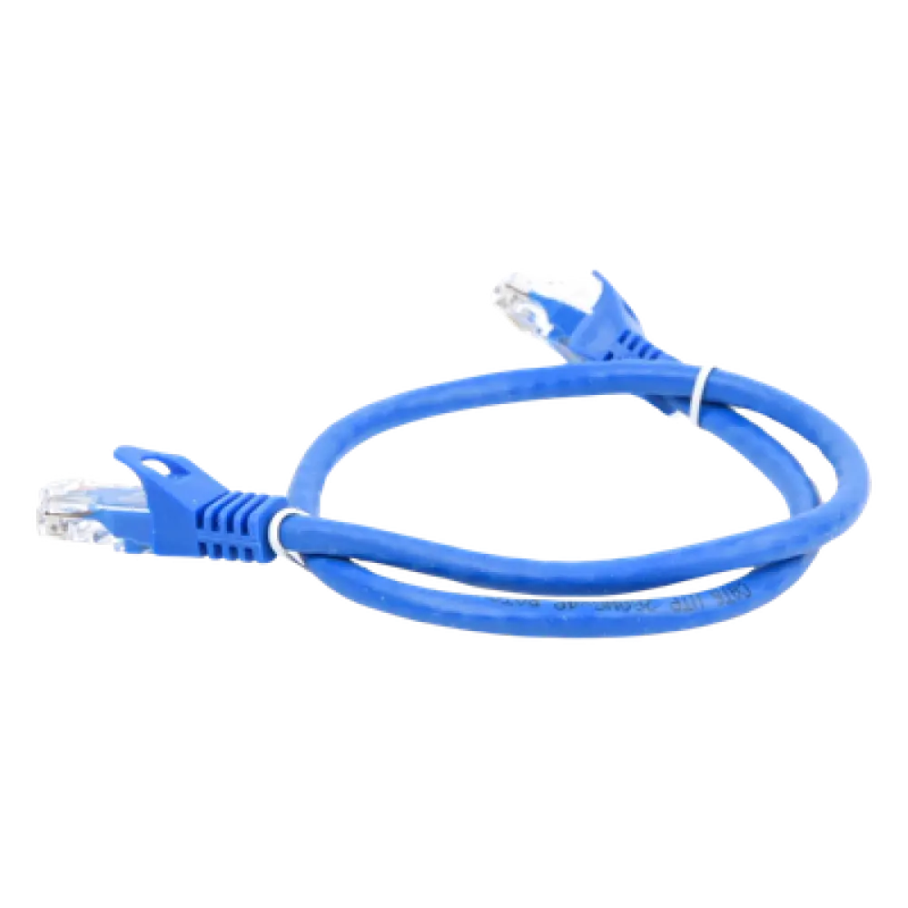 Cable de Parcheo UTP Cat6 / 0.5 m (1.64 ft) / Azul / 1 Gbps / RJ45