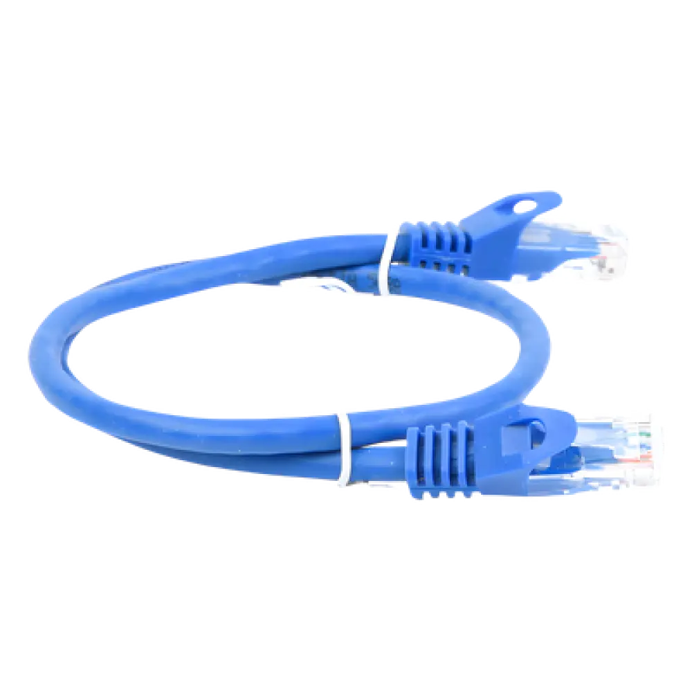 Cable de Parcheo UTP Cat6 / 0.5 m (1.64 ft) / Azul / 1 Gbps / RJ45