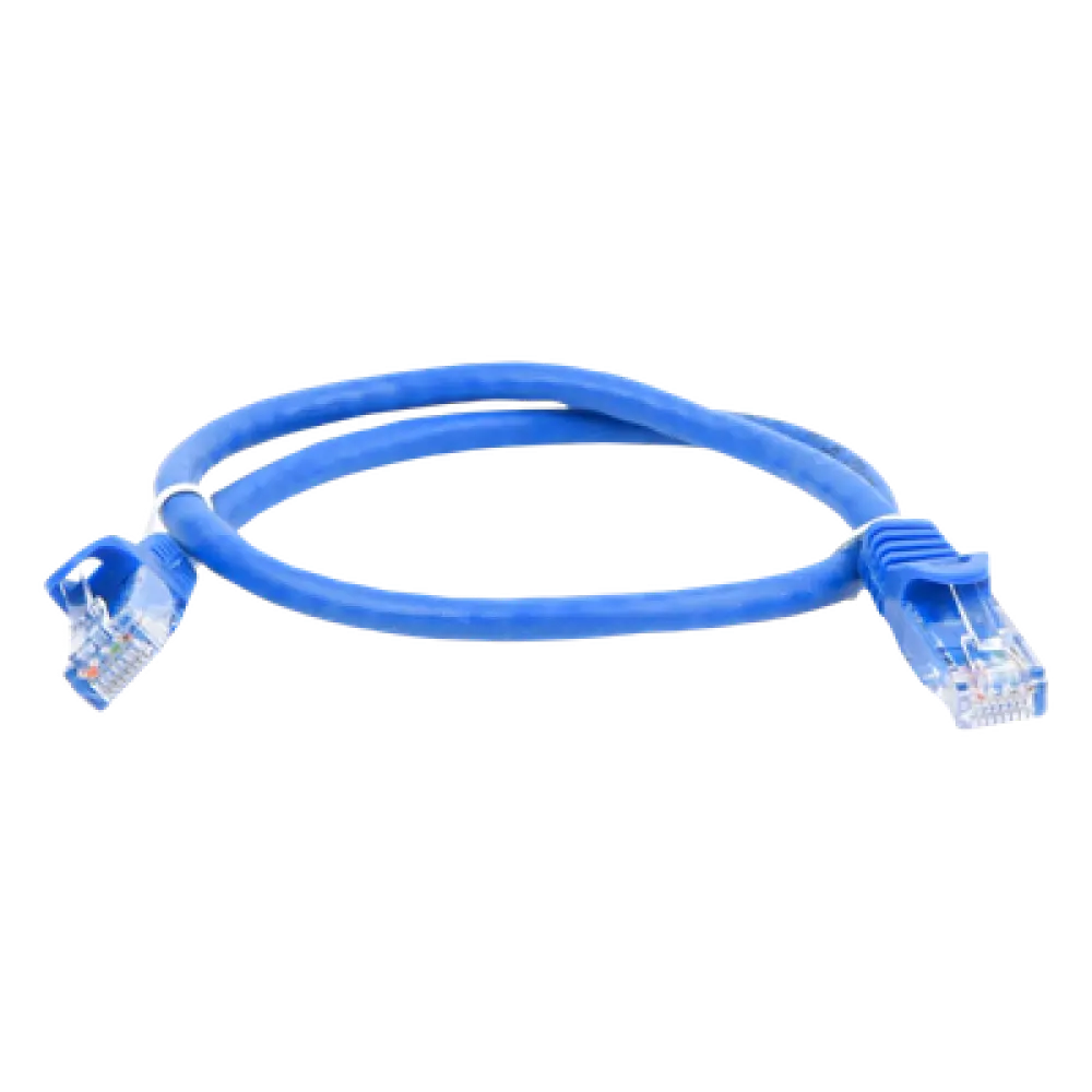 Cable de Parcheo UTP Cat6 / 0.5 m (1.64 ft) / Azul / 1 Gbps / RJ45