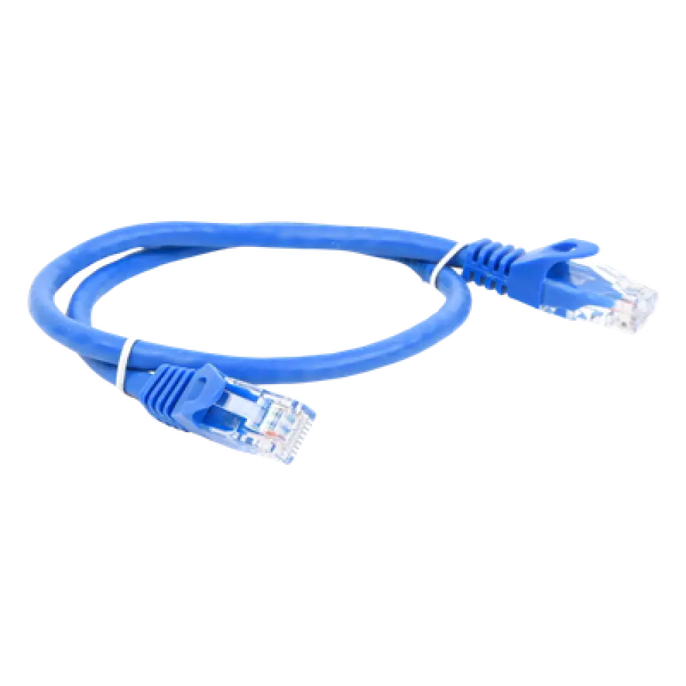 Cable de Parcheo UTP Cat6 / 0.5 m (1.64 ft) / Azul / 1 Gbps / RJ45