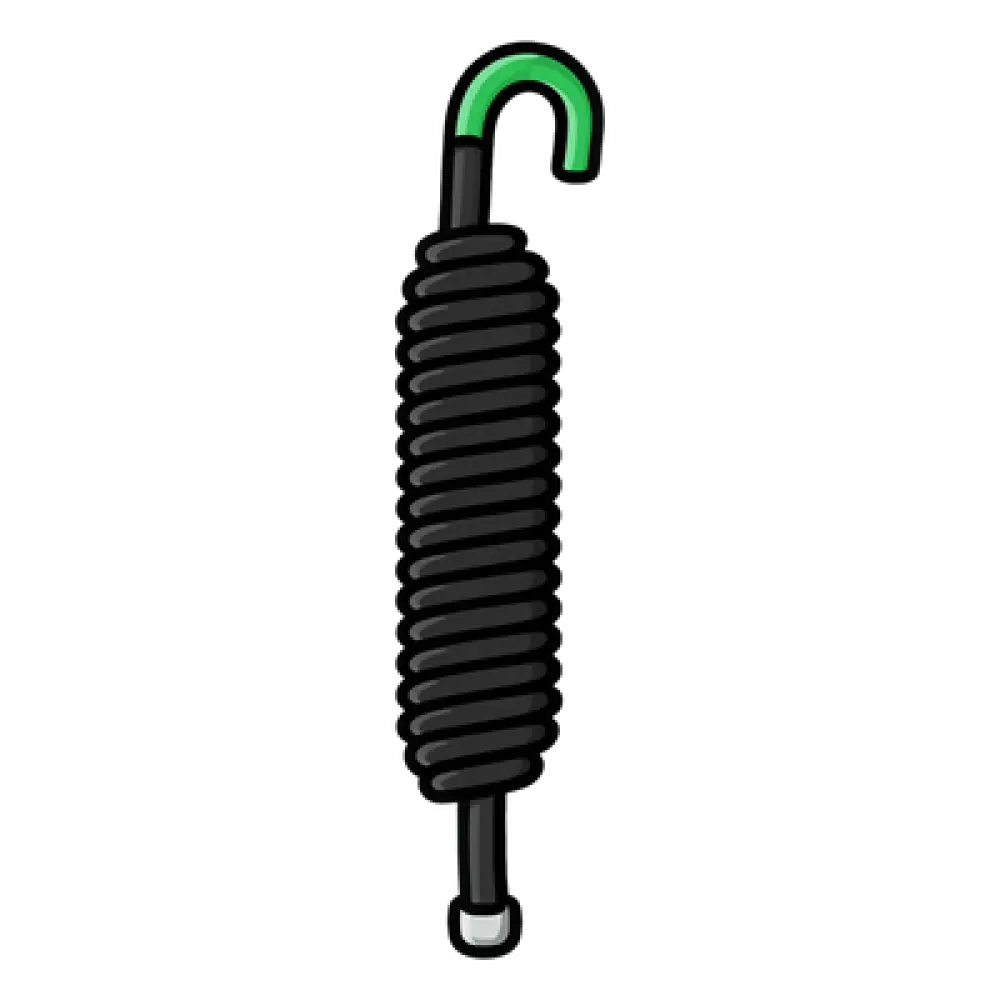 Resorte para Barrera Vehicular / Acero de Alta Resistencia / Doble Resorte Integrado / Ø40mm x 340mm (1.31ft) / 1.399kg (3.08lb)