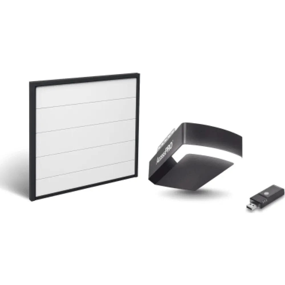 Kit de Puerta Garage / 2.44 x 2.44 m (8x8 ft) / Motor DC 1/2 HP / Calibre 26 / WiFi / 50 Controles