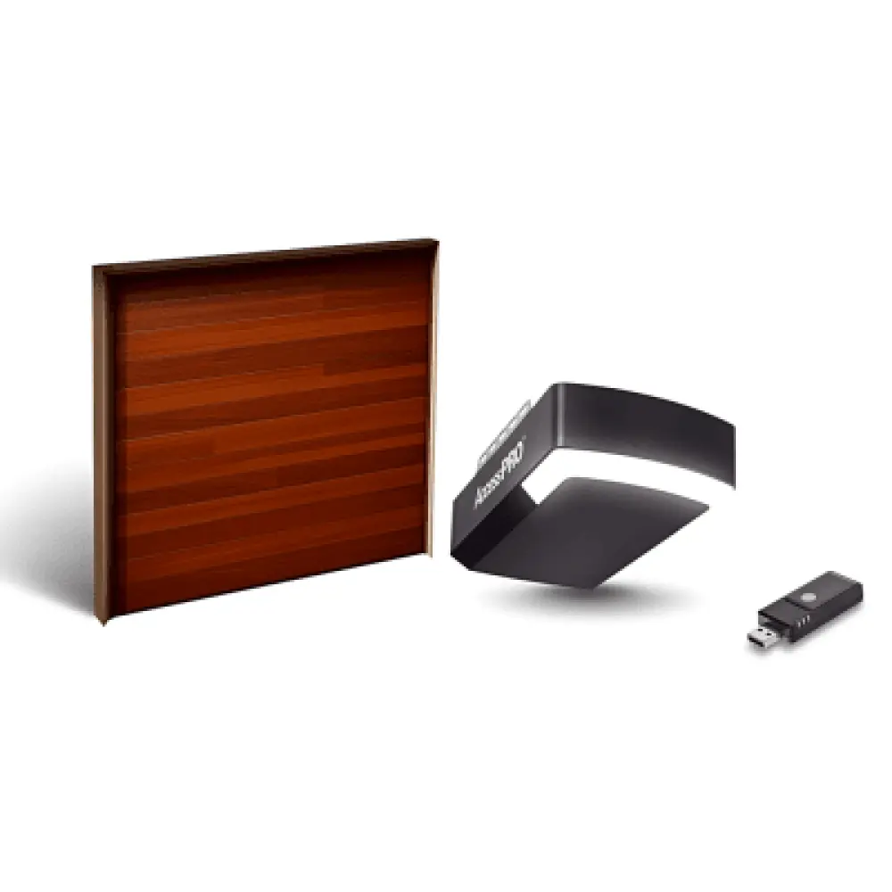 Puerta de Garaje Seccional / 6.10 x 2.44 m (20 x 8 ft) / 1/2 HP / Poliuretano 43 mm / Wi-Fi / 50 Controles