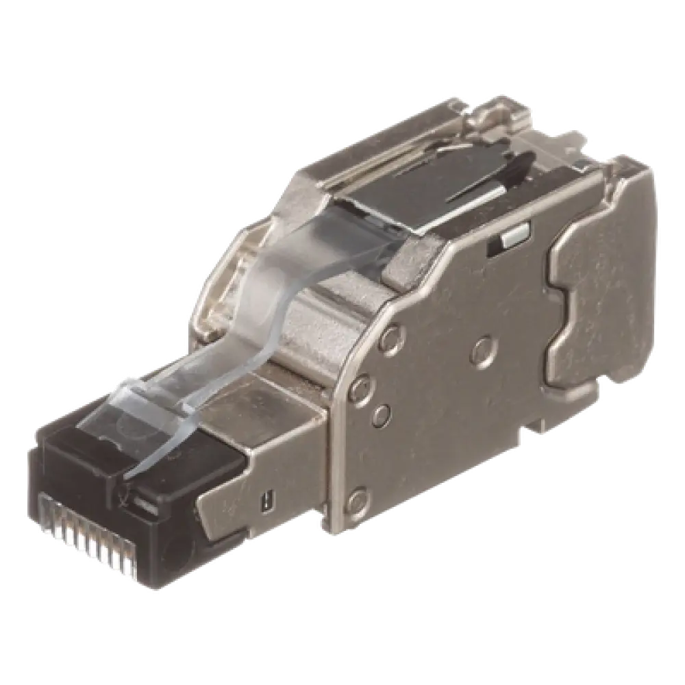 Plug RJ45 Blindado / Terminación en Campo / Cat5e/Cat6/Cat6A / 22-26 AWG / -40 a 85°C / Color Plata