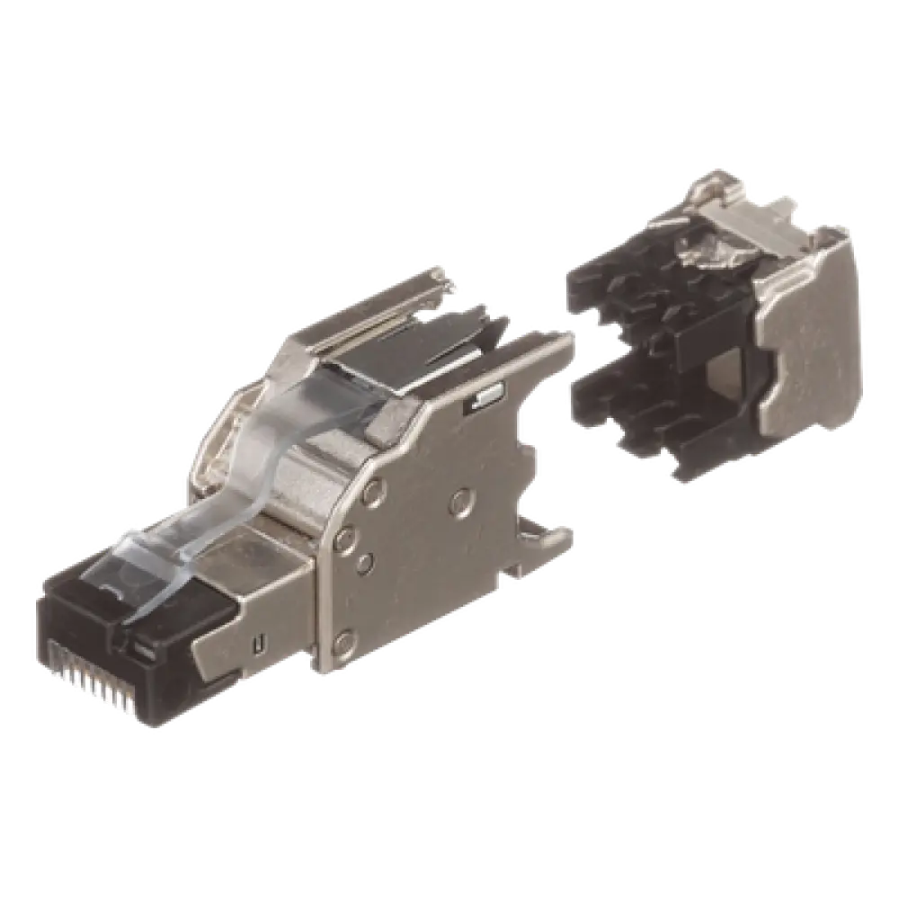 Plug RJ45 Blindado / Terminación en Campo / Cat5e/Cat6/Cat6A / 22-26 AWG / -40 a 85°C / Color Plata