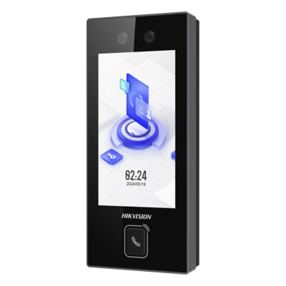 Terminal de Control de Acceso Facial / 2 Megapixel / 3,000 Rostros / Pantalla Táctil 4.5" / IP65 / PoE y Wi-Fi / Botón de Llamada Físico