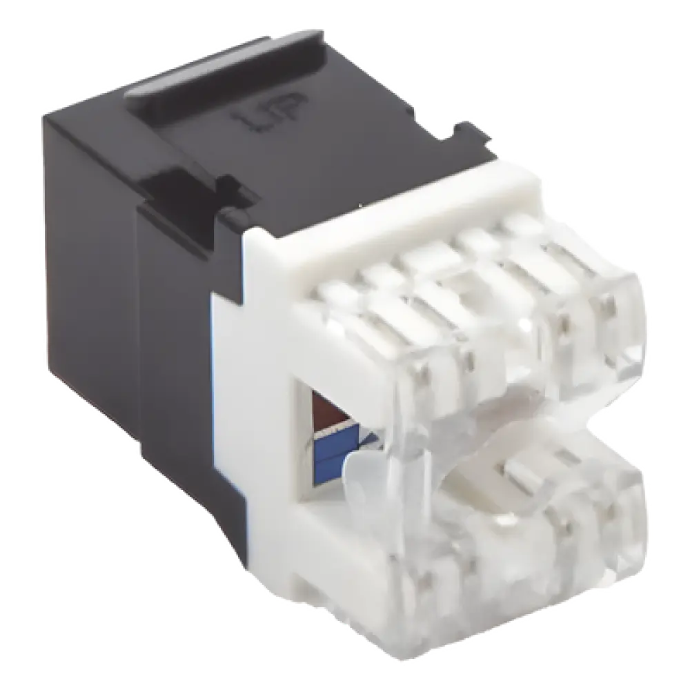 Módulo Jack Keystone / Cat6 / Terminación 180° / RJ45 No Blindado / 1 Puerto / Color Negro