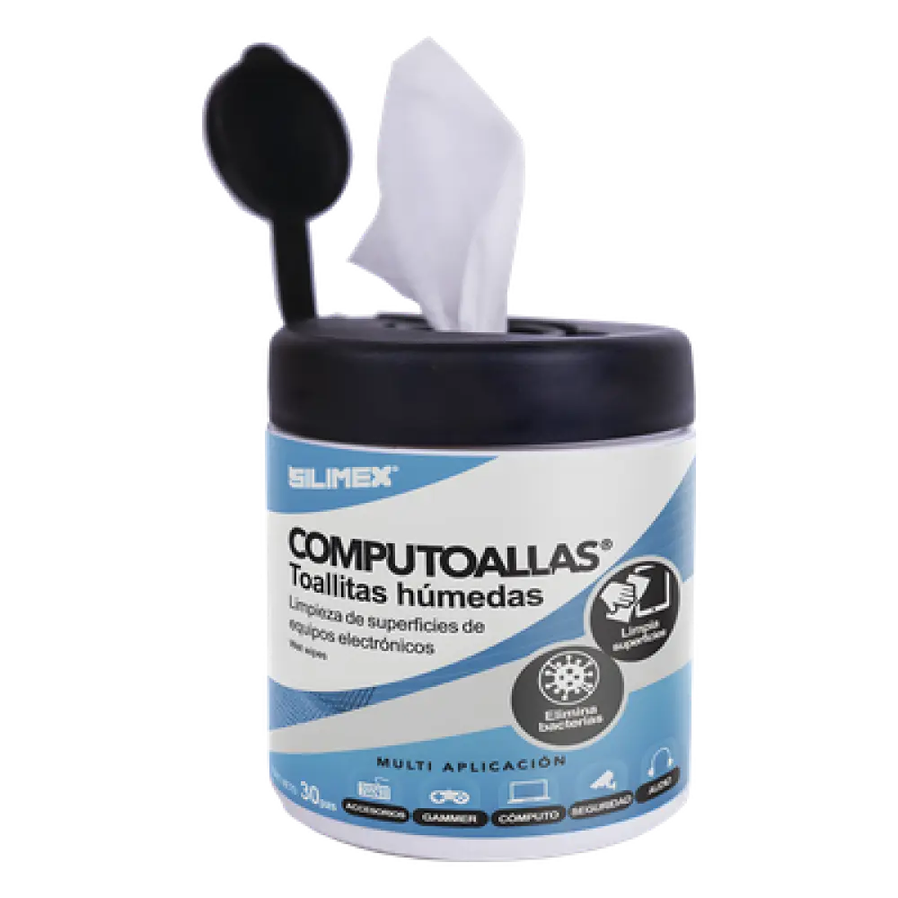 Toallitas Húmedas Antibacteriales / Limpieza de Equipos Electrónicos / 30 Piezas / Antiestáticas / Alcohol Isopropílico