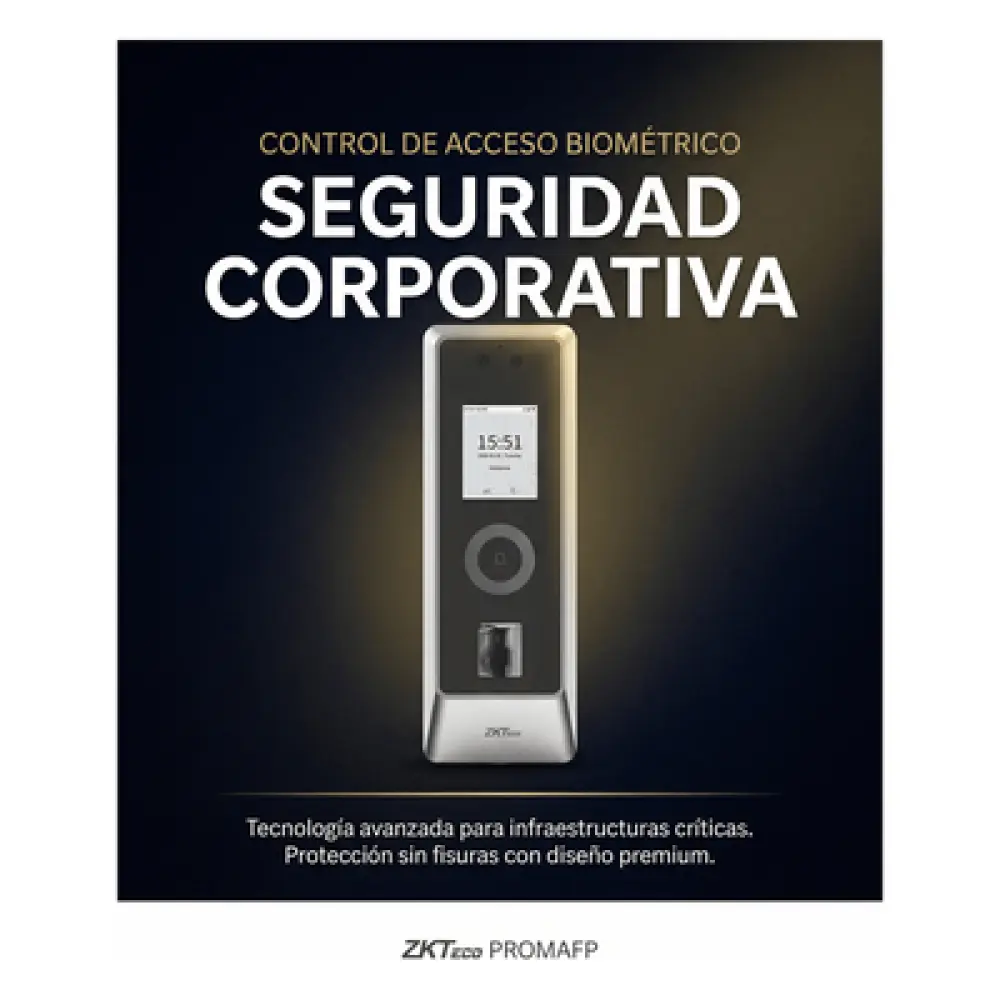 Terminal de Control de Acceso / Reconocimiento Facial y Huella Digital / 50,000 Usuarios / 30,000 Rostros / IP66 IK07 / TCP/IP Wiegand RS485 / Exterior / 2.7 x 7.7 x 1.1 pulgadas