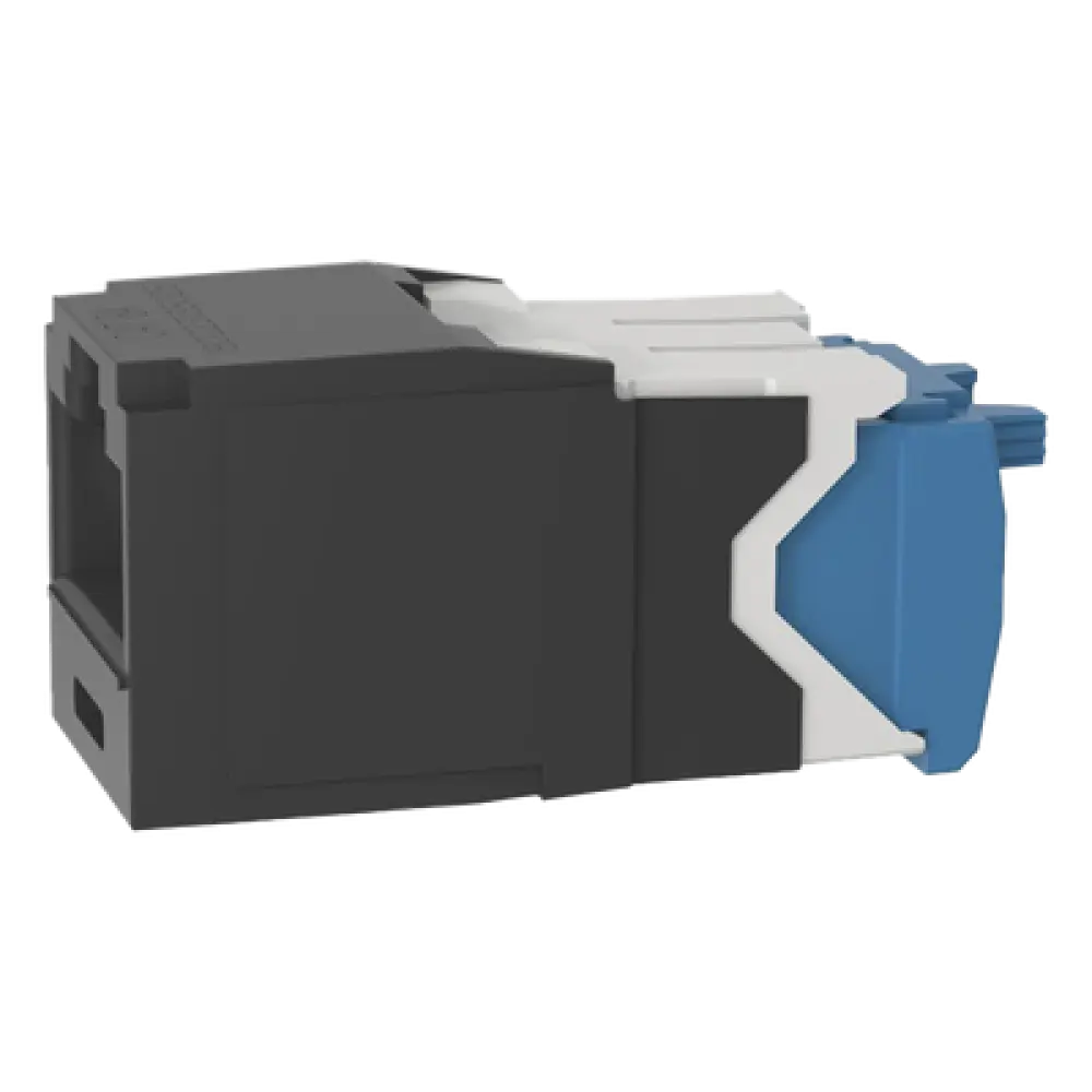 Jack RJ45 / Cat 6A / UTP / 8P8C / Tool-Free / 22-26 AWG / -10°C a 65°C / Negro