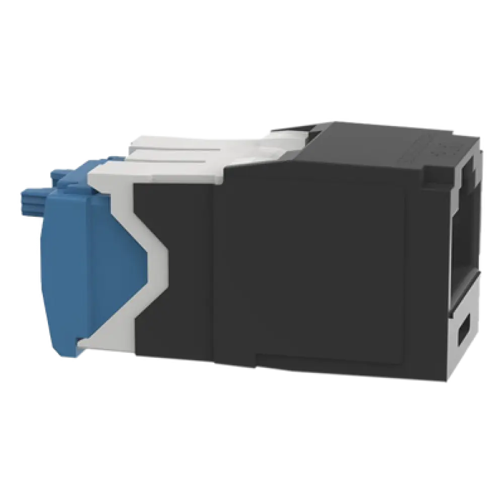 Jack RJ45 / Cat 6A / UTP / 8P8C / Tool-Free / 22-26 AWG / -10°C a 65°C / Negro
