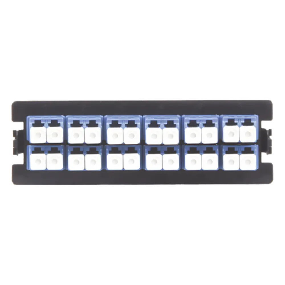 Placa Acopladora / 12 Acopladores LC Duplex / Fibra Monomodo / Compatible LP-ODF-8024