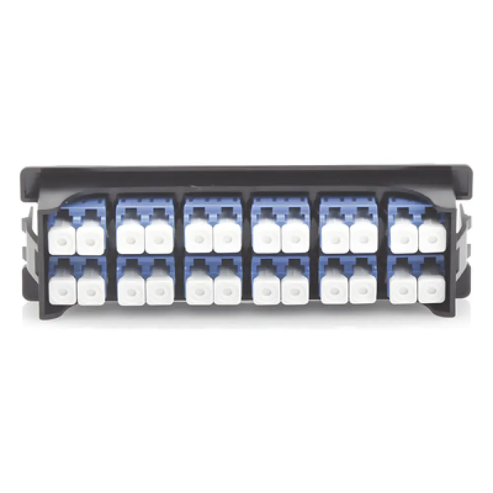 Placa Acopladora / 12 Acopladores LC Duplex / Fibra Monomodo / Compatible LP-ODF-8024