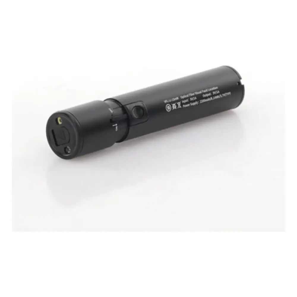 Localizador Visual de Fallos / Láser 650nm / 15mW / 8-10 km / Conector Universal SC/FC/ST / USB Recargable / -10°C a 50°C / 0.49 x 0.10 x 0.10 pies