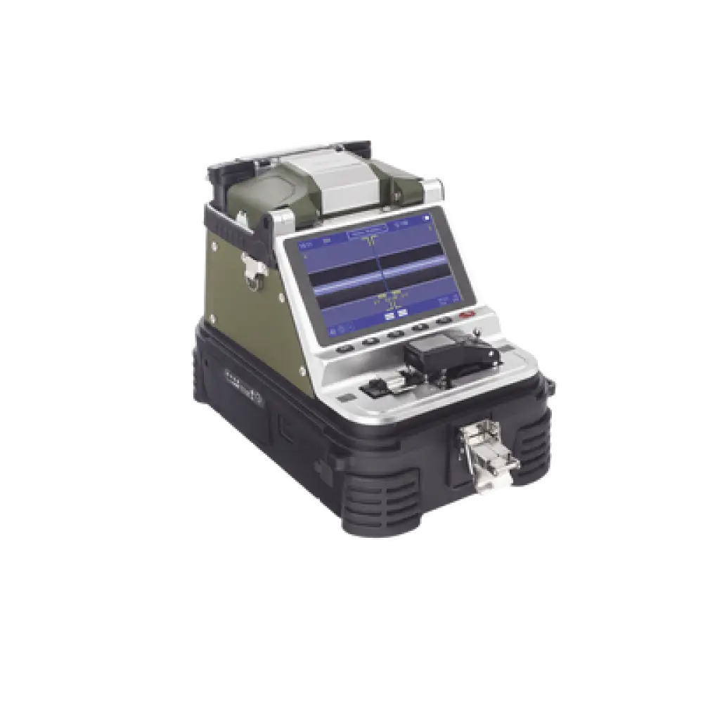 Fusionadora de Fibra Óptica / Multimodo y Monomodo / 6 Motores / Alineación por Núcleo / Empalme 6 s / Pantalla LCD 5 pulgadas / OPM + VFL 6 Longitudes de Onda