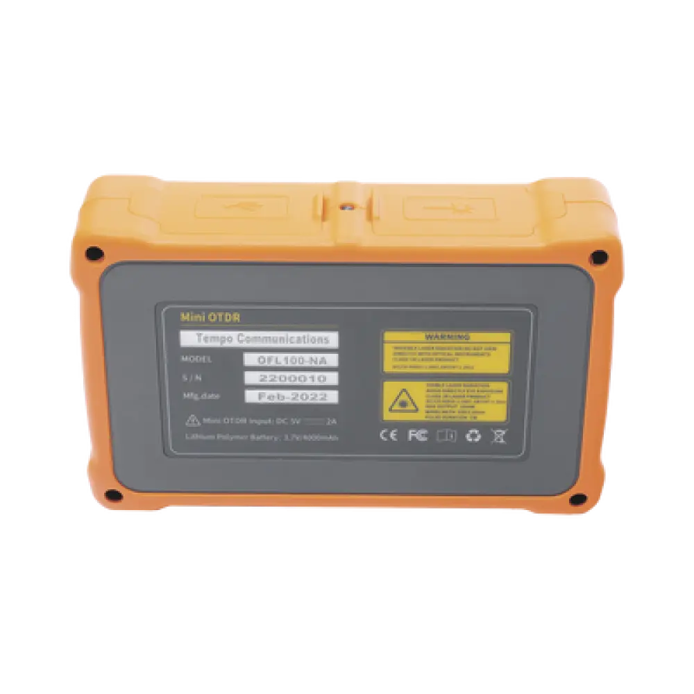 OTDR Monomodo / 1310-1550 nm / SC/APC / 26/24 dB Rango Dinámico / Pantalla Táctil / Modo Automático y Experto
