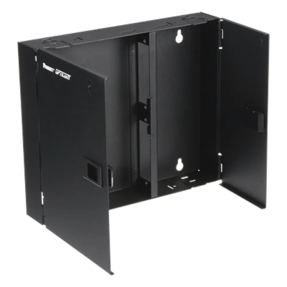 Caja de Conexión de Fibra Óptica / Montaje en Pared / 2 Placas FAP o FMP / Hasta 48 Fibras / Área de Bobinado Integrada / Cierre con Opción de Cerradura