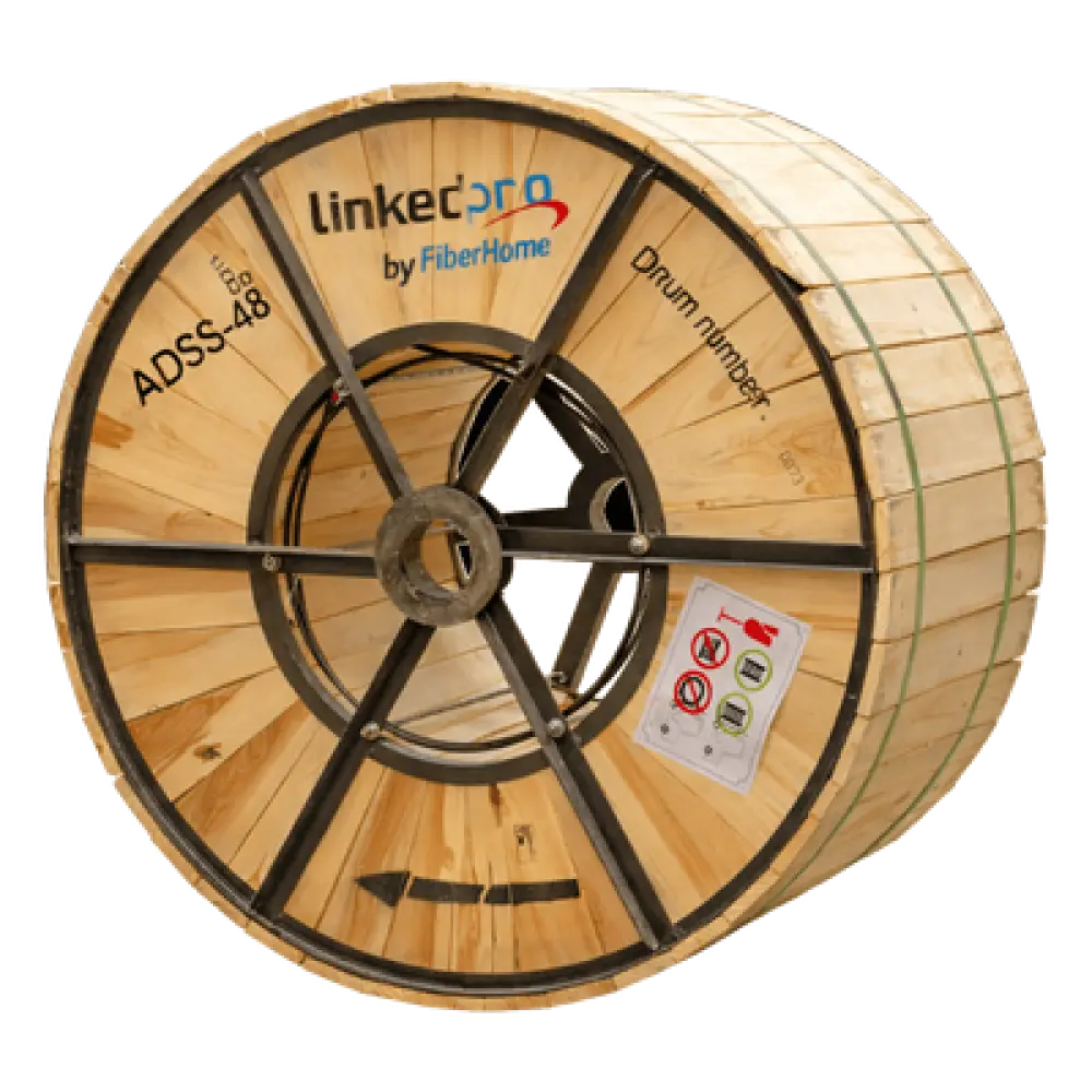 Cable de Fibra Óptica ADSS / Monomodo G.652D / 48 Hilos / Armadura Anti-Roedor / Span 200 m (656.2 ft) / 4 km / Tensión 7000N