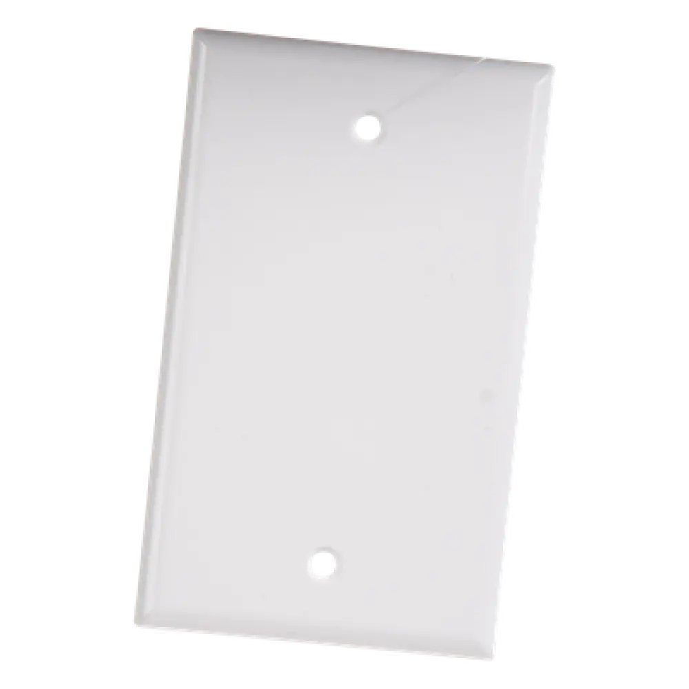 Placa de Pared Ciega / Vertical Plano / 70 x 115 mm (2.75" x 4.52") / UL 94V-0 / Blanco