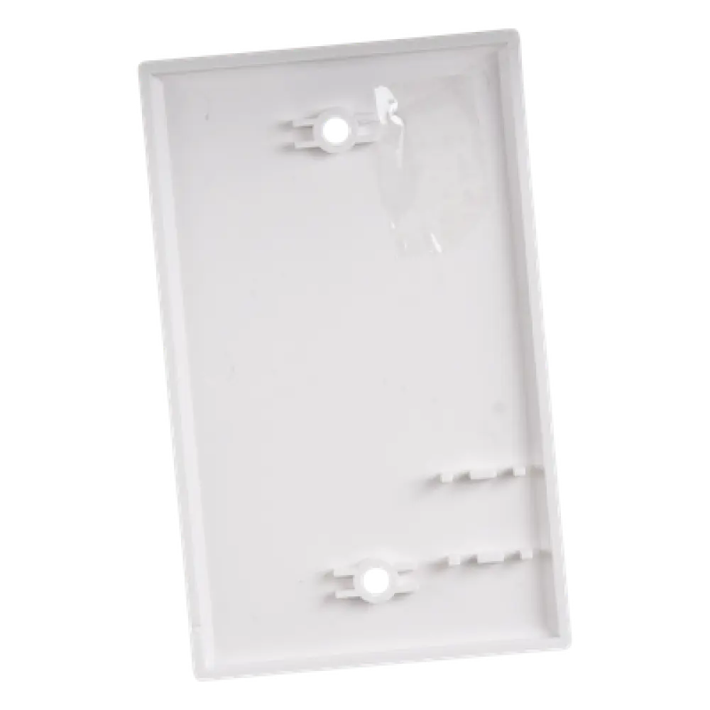 Placa de Pared Ciega / Vertical Plano / 70 x 115 mm (2.75" x 4.52") / UL 94V-0 / Blanco