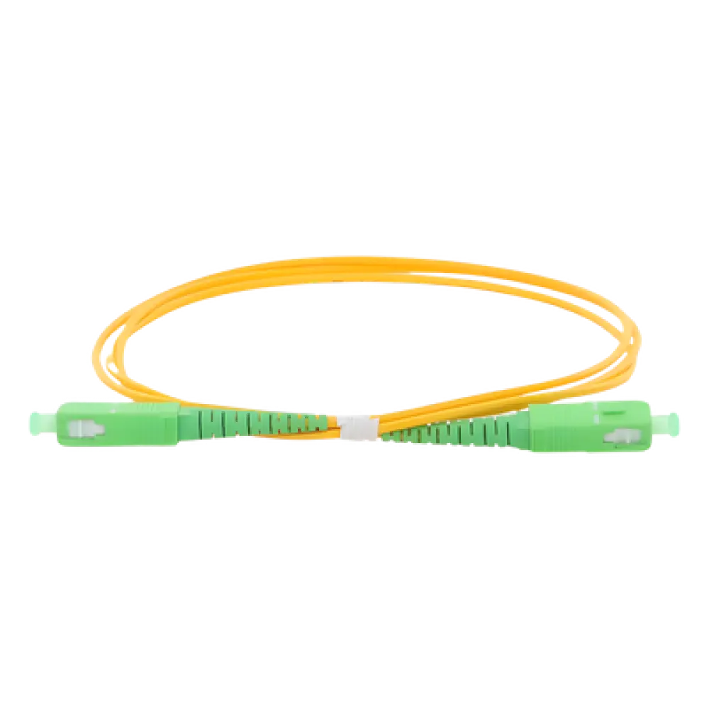 Jumper de Fibra Óptica / SC/APC-SC/APC / Monomodo OS2 G.652D / Simplex / 1 Metro (3.28 Pies) / 2mm