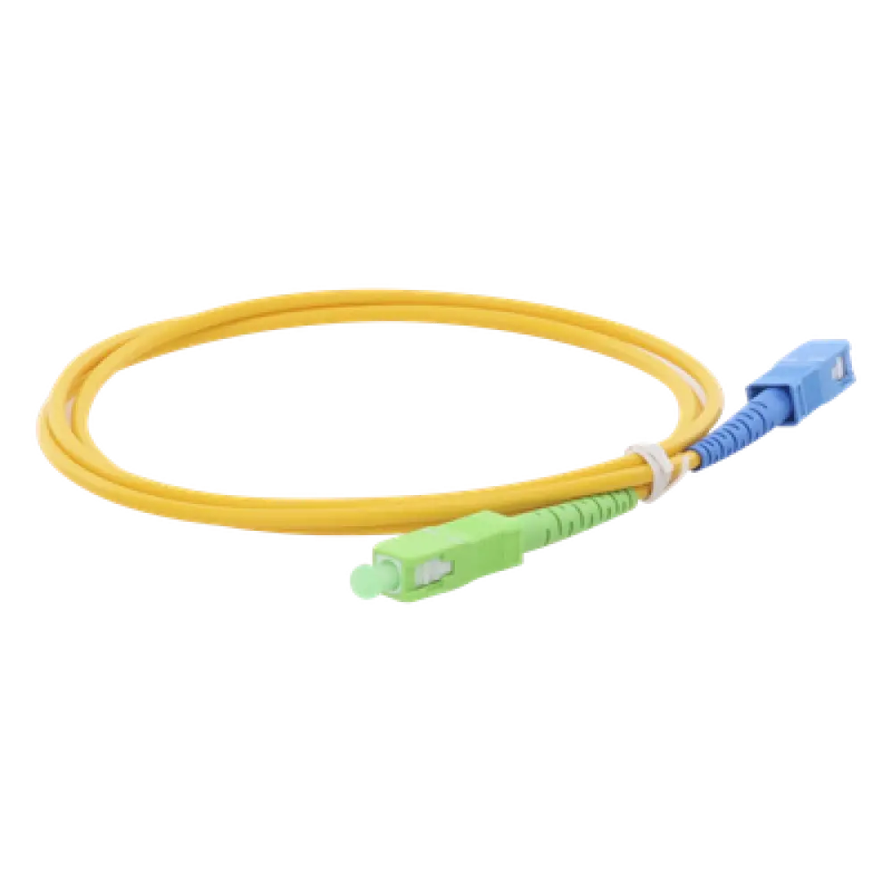 Jumper de Fibra Óptica / Monomodo OS2 G.652D / SC/APC-SC/UPC / Simplex / 1 m (3.28 ft) / Forro PVC 2 mm