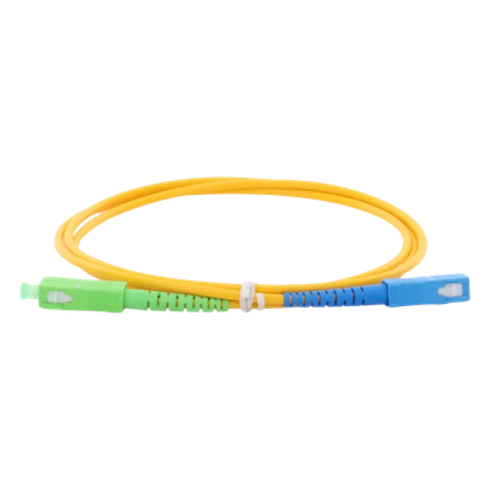 Jumper de Fibra Óptica / Monomodo OS2 G.652D / SC/APC-SC/UPC / Simplex / 1 m (3.28 ft) / Forro PVC 2 mm